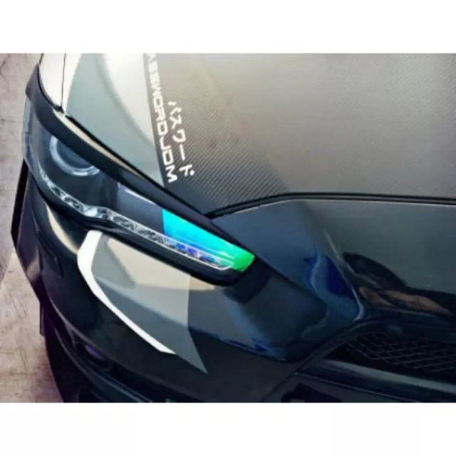 Mitsubishi Lancer EvoX Proton Inspira Headlamp Eyelid Carbon Style HOT