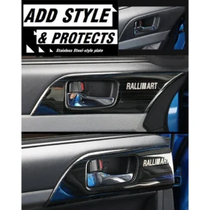 RALLIART Stainless Steel Door Decorative Panel Cover for Mitsubishi Lancer Proton Inspira EvoX Evo10 LIMITED EDITION